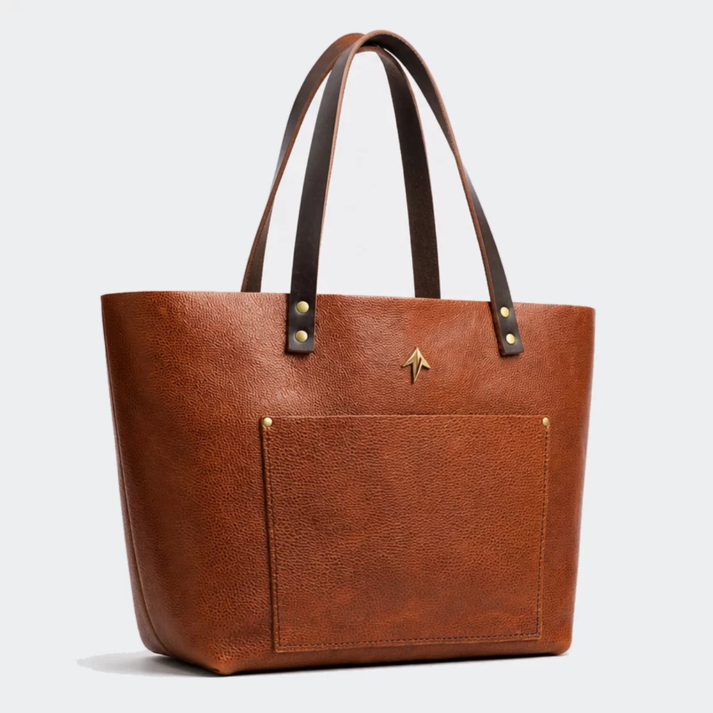 full-grain leather carryall tote bag product reference view 1