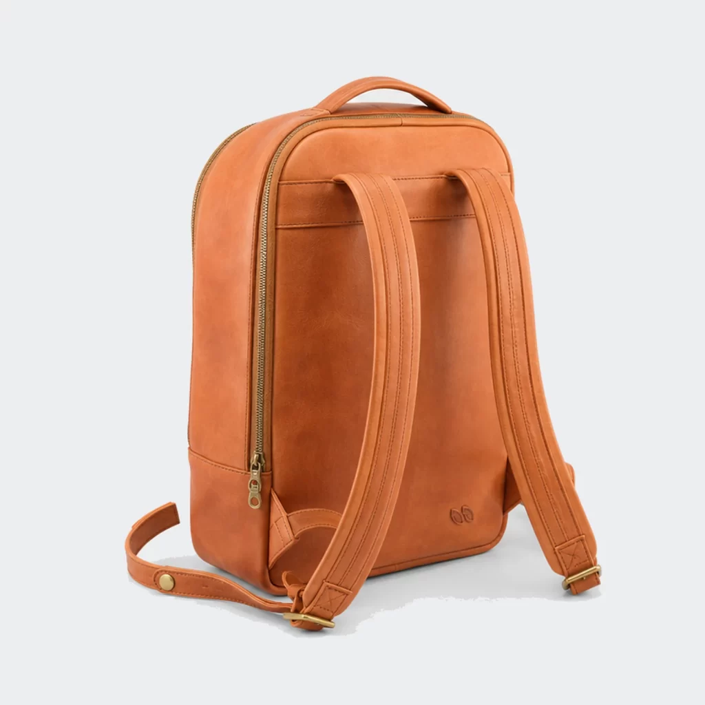 full-grain leather ridge laptop everyday backpack product reference view 2