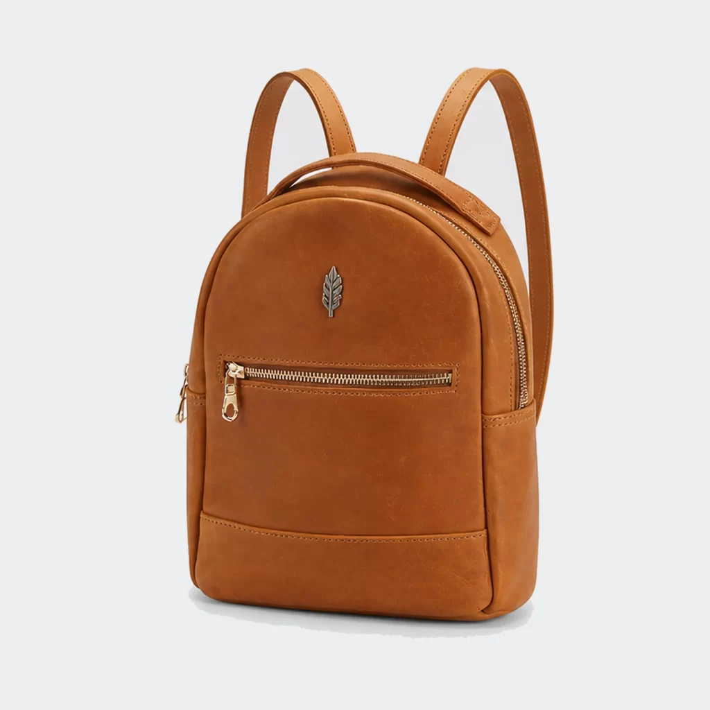 full-grain leather coastal everyday backpack product reference view 1