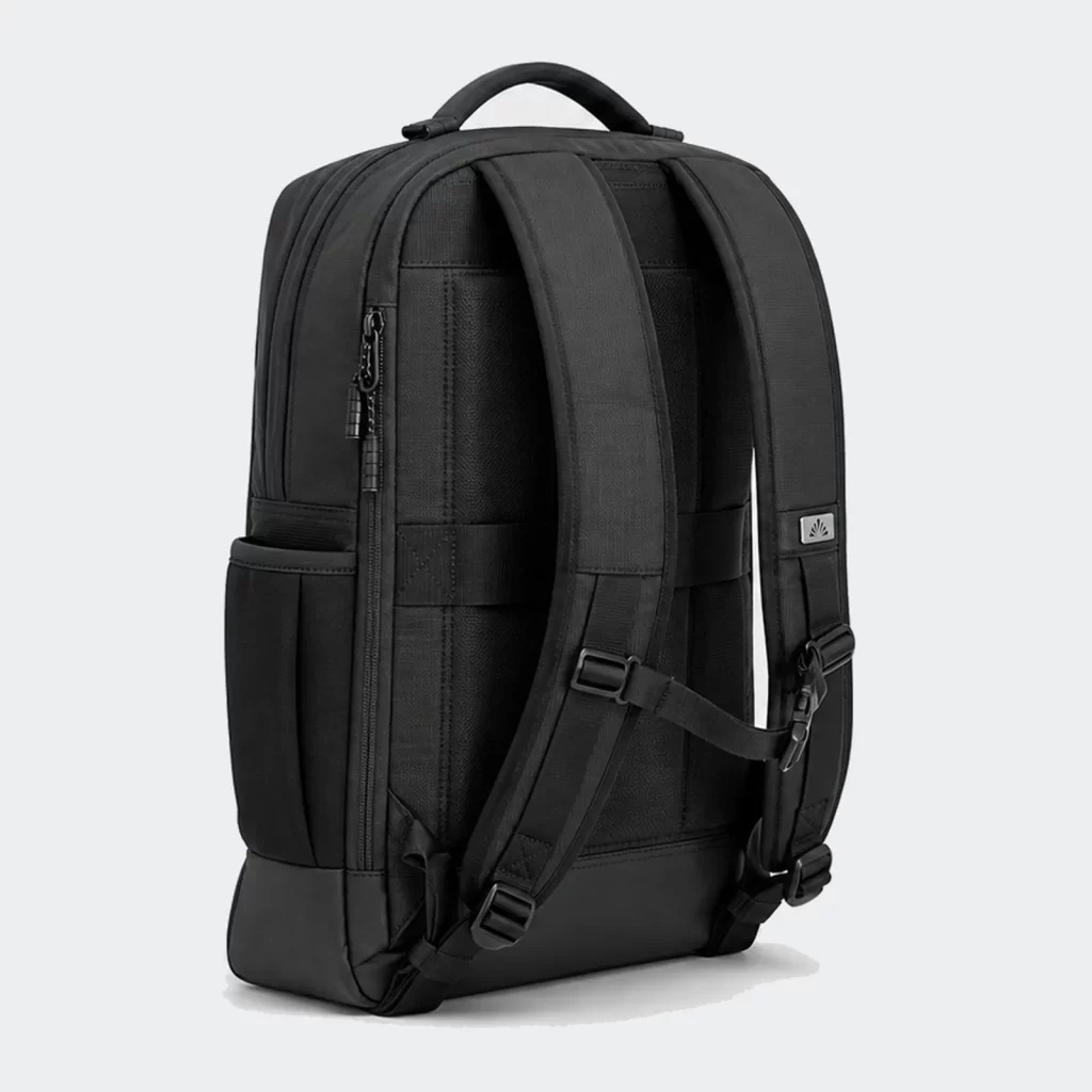 recycled nylon pioneer laptop backpack product reference view 2