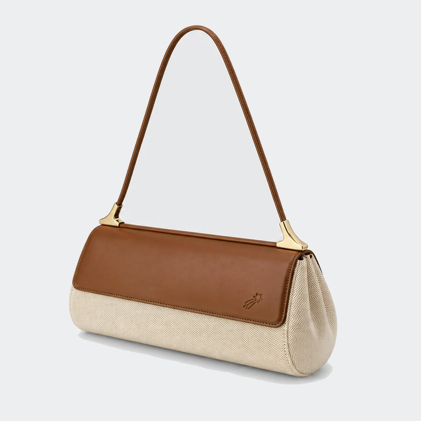Vegan PU Leather Two-Tone Baguette Shoulder Bag BL-CB-458 hover Custom crossbody bag for wholesale projects
