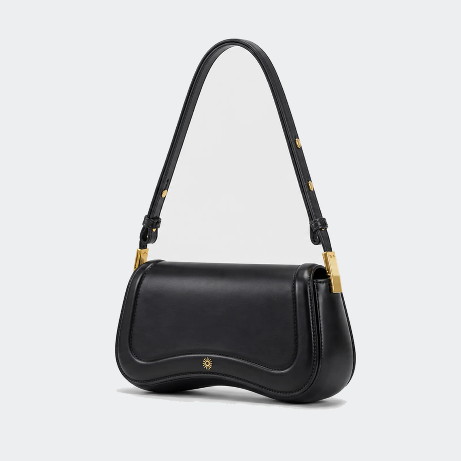 Vegan PU Leather Minimal Curved Shoulder Bag BL-CB-506 main Custom crossbody bag for wholesale projects