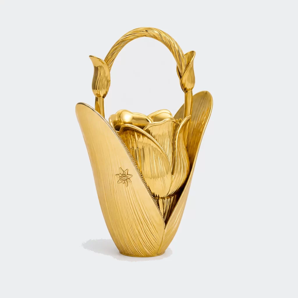 vegan pu leather tulip vase sculptural handbag product reference view 2