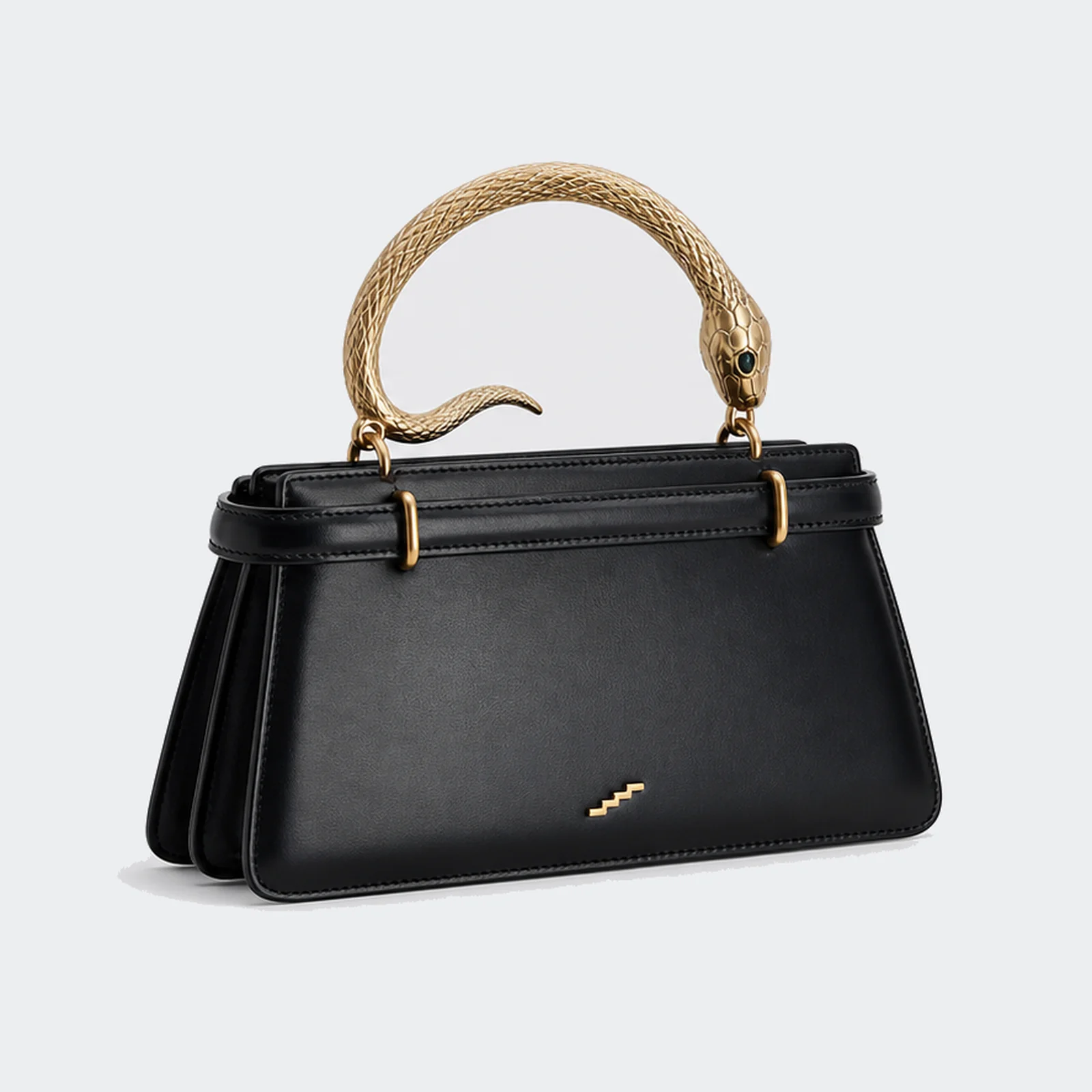 Vegan PU Leather Snake-Handle Top Handle Bag BL-OT-451 hover Custom bag for OEM and ODM inquiry