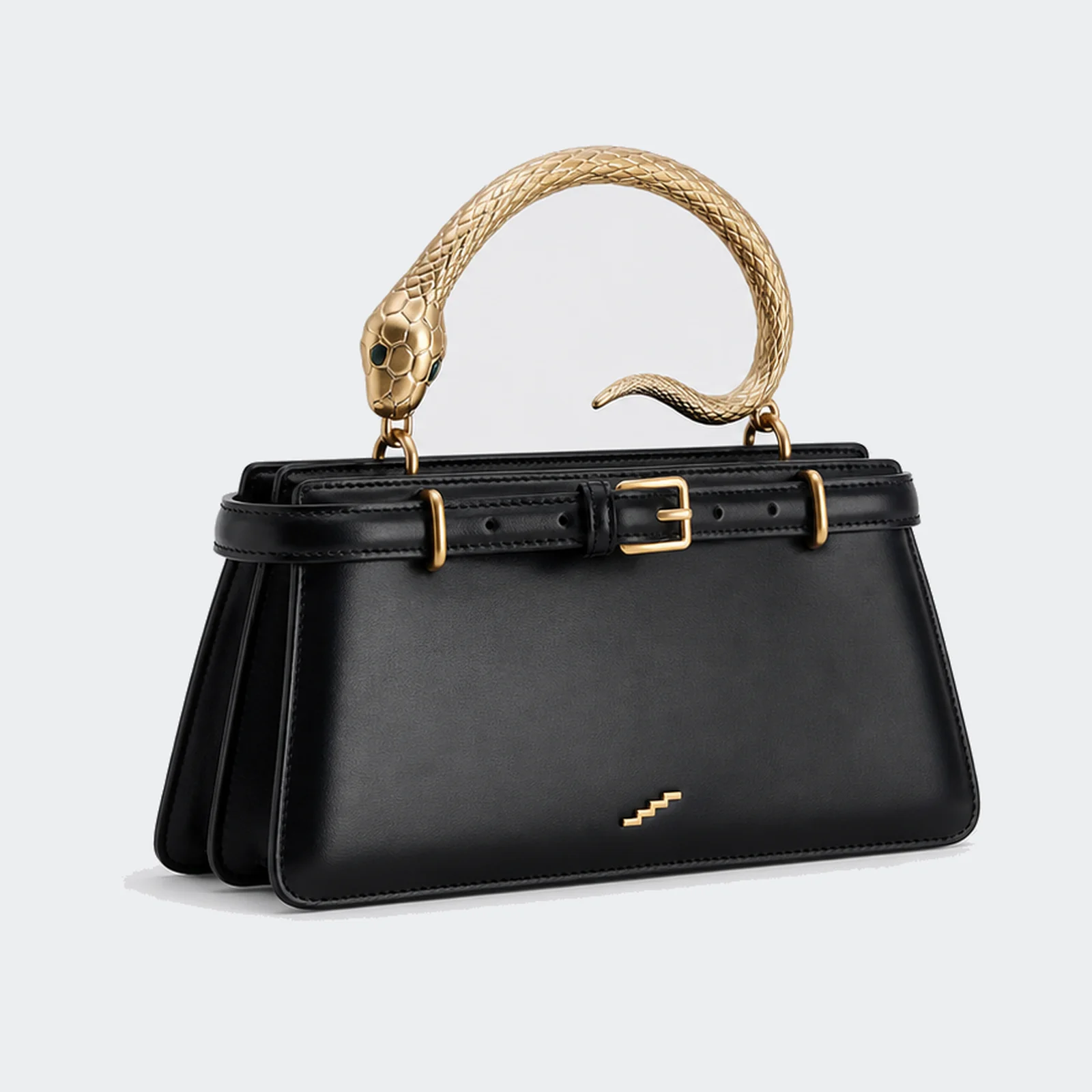 Vegan PU Leather Snake-Handle Top Handle Bag BL-OT-451 main Custom bag for OEM and ODM inquiry